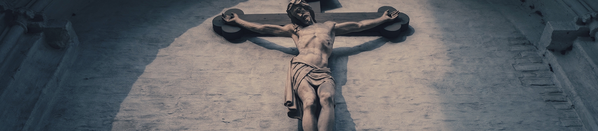 A statue of Jesus on the cross A statue of Jesus on the cross