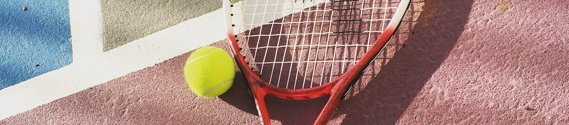Tennis racket and ball