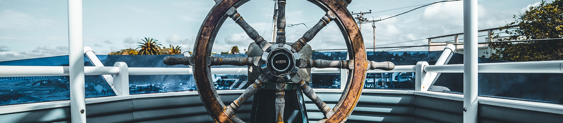 wooden boat wheel