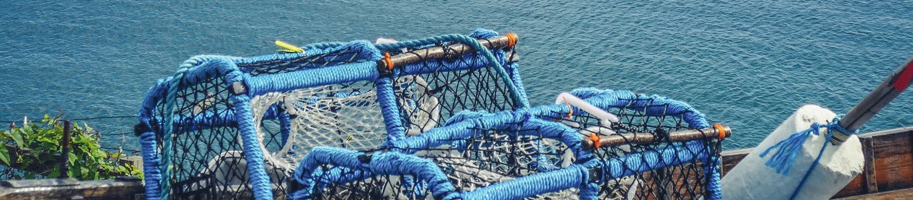 Large blue fishing nets Large blue fishing nets