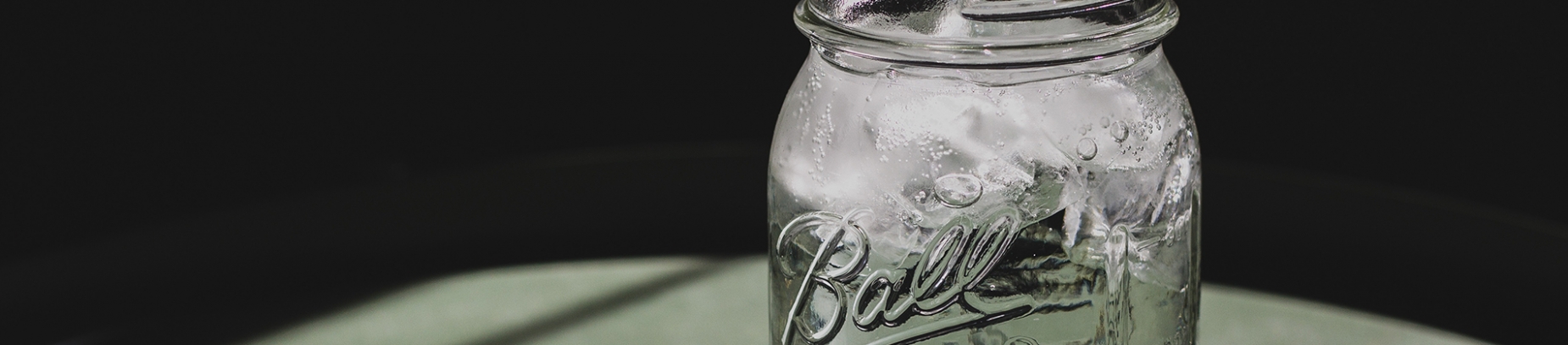 A jar of water and ice